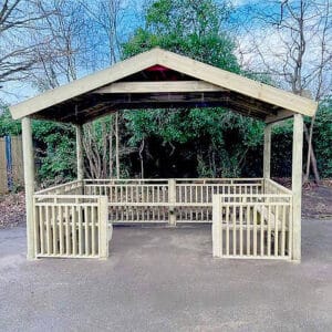 Outdoor learning canopy for a school