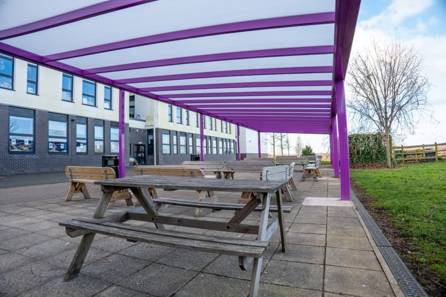 dining area canopy for schools