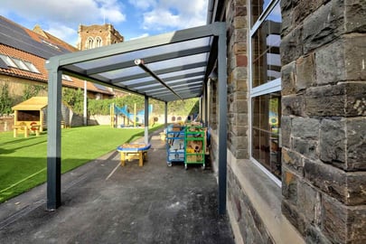 Second outdoor space example using Kensington School Canopy