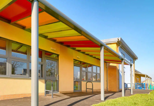 Castle Primary School Coloured Canopy 3