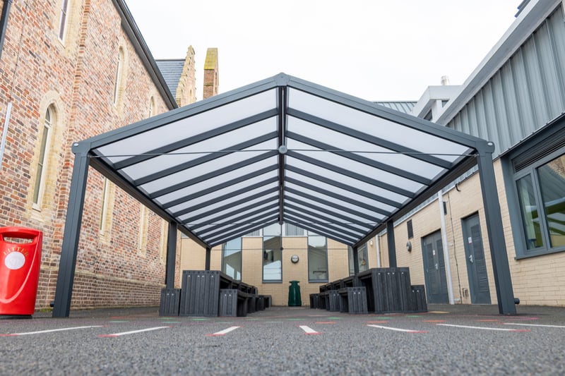 Expanded Dining Canopy At Chichester Free School
