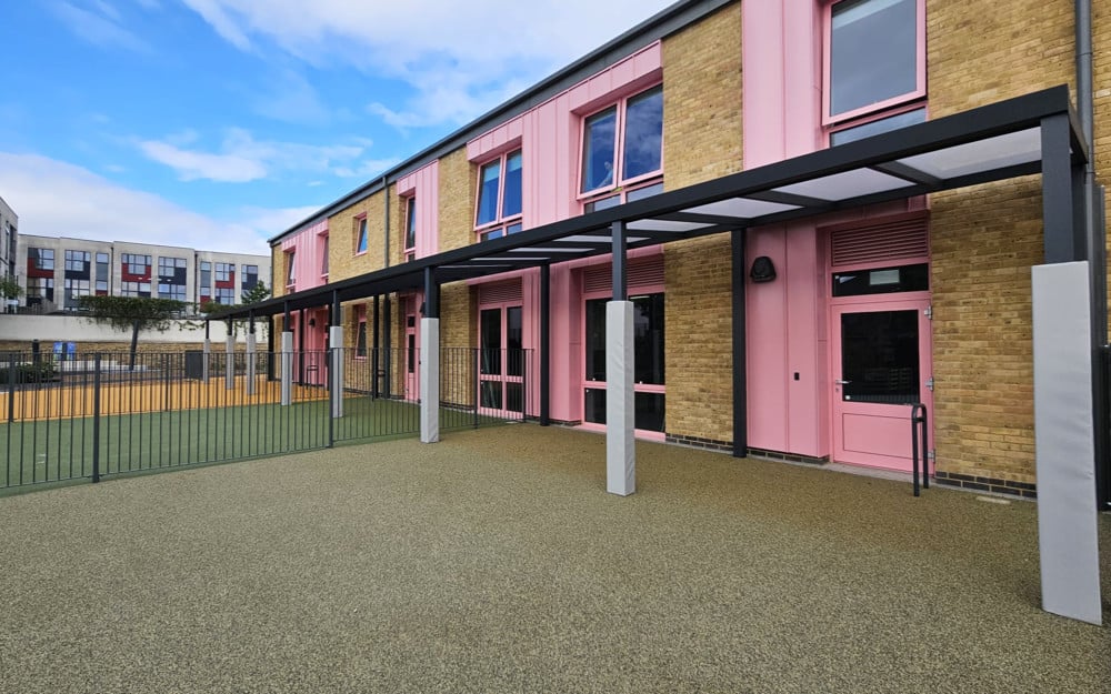 Paddock SEND School - Spaceshade canopies with post protectors (6)