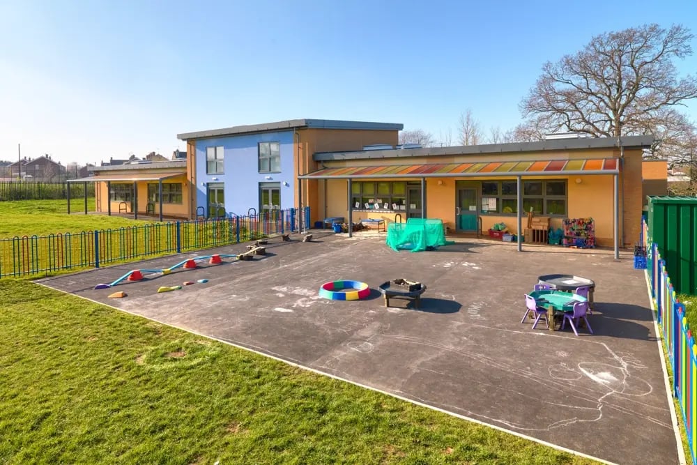 Primary School playground with playground canopies