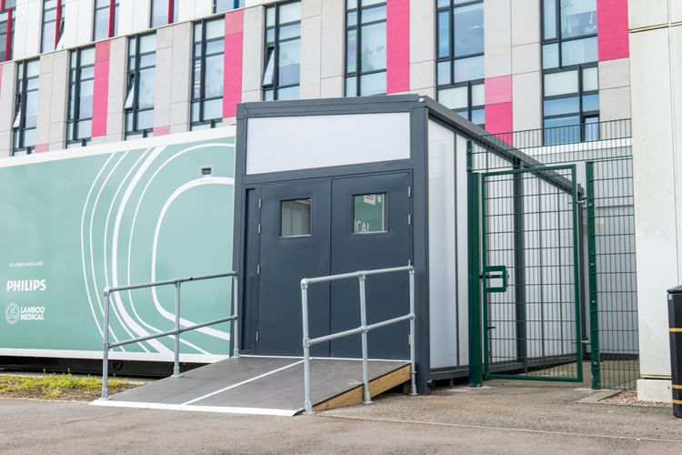 Enclosed Walkway Canopy for Kings Mill Hospital MRI