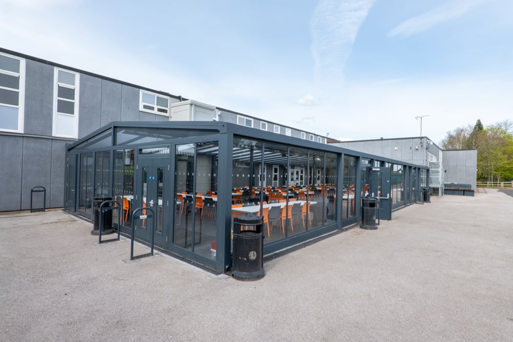The Hart School dining canopy