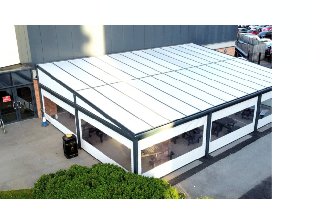White outdoor canopy